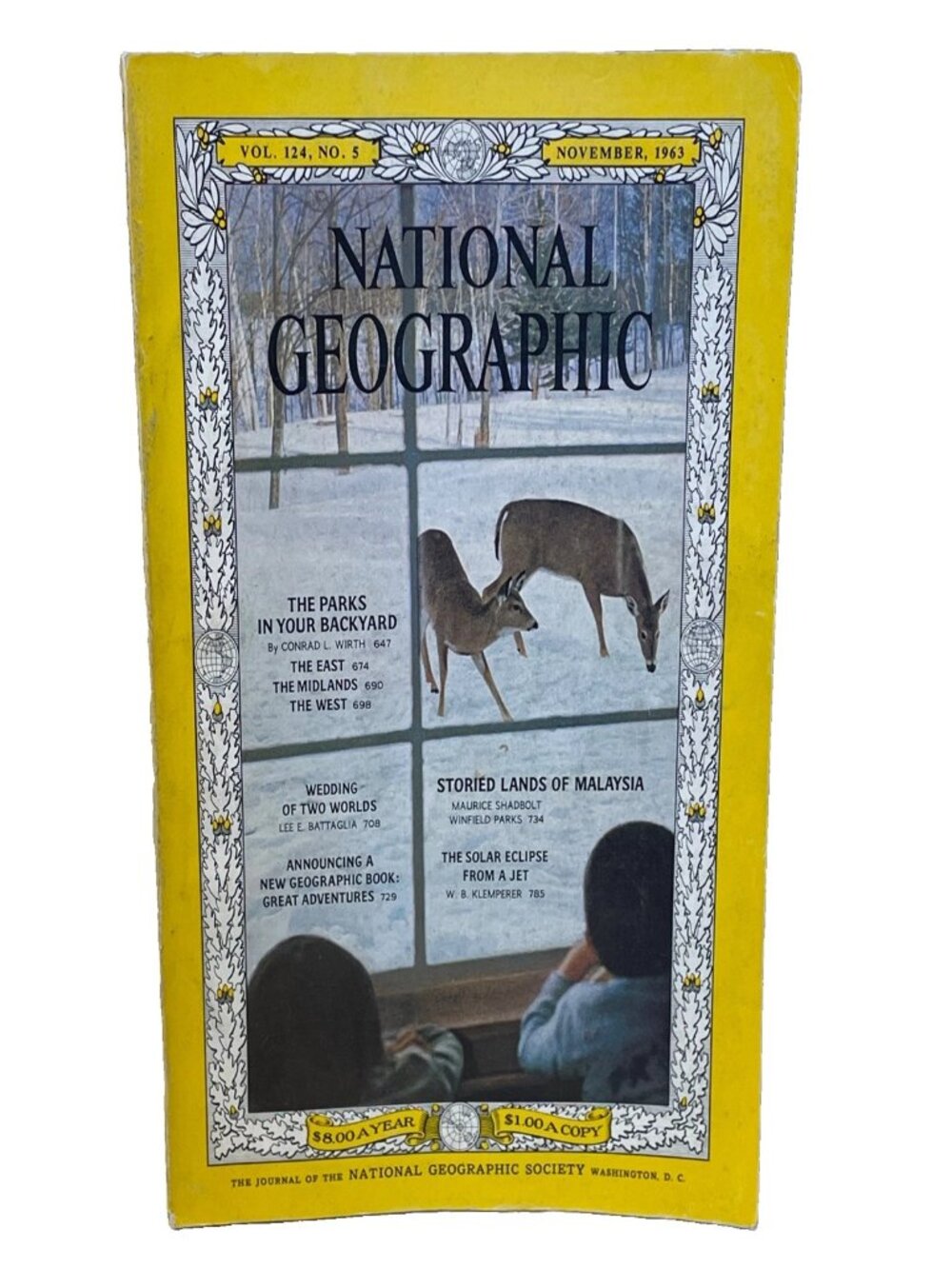 National Geographic Nov 1963 Vol 124 No 5 National Parks Malaysia Space Eclipse